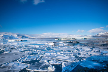 Fototapeta na wymiar Melting glacier in Iceland