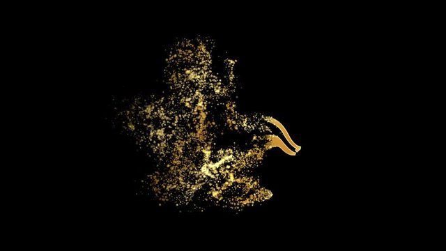 Shiv ling of Shiva Religious symbol Animation, Particle Animation of Religious Icon Shiv ling.Religious sign Shiv ling Animation.