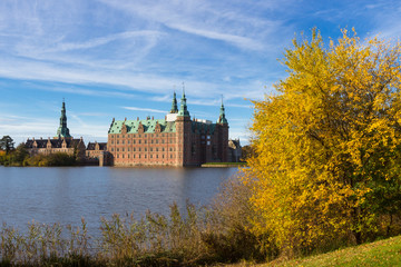 Beuatiful view of Fredensborg palace in Hilleroed, Denmark
