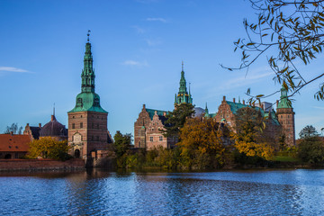 Beuatiful view of Fredensborg palace in Hilleroed, Denmark