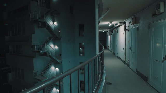 Night time geometrical architecture in Tokyo. 25fps.
