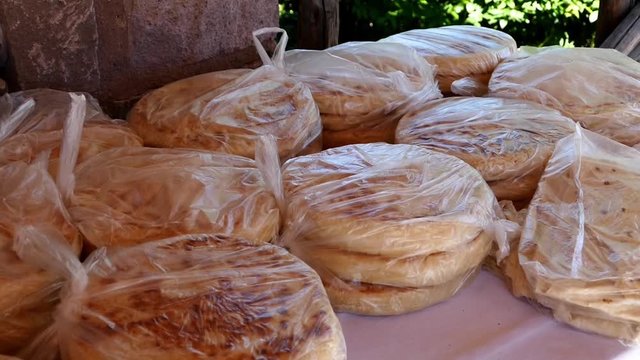 turkey village bread,
natural turkish bread in the bag,


