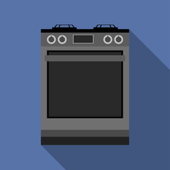 Kitchen gas stove. The household equipment. Vector illustration.