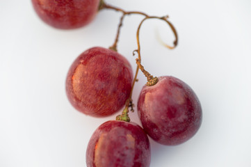 Close-up of red grapes, high resolution macro medium format camera