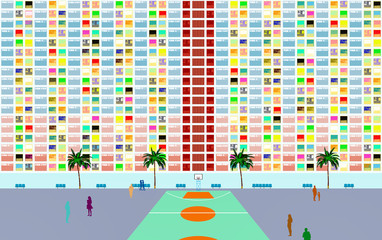 Obraz premium Choi Hung Estate Hongkong