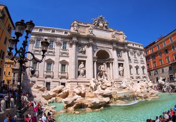 Fototapeta na wymiar ROME la fontaine de trevi