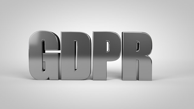 GDPR general data regulation 3d text 3d render