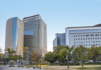 Fototapeta na wymiar 馬場町交差点の風景（大阪市中央区）