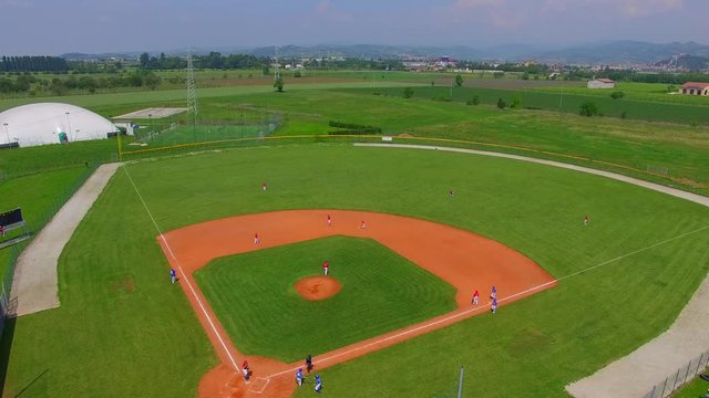 baseball fields aerial view panorama landscape