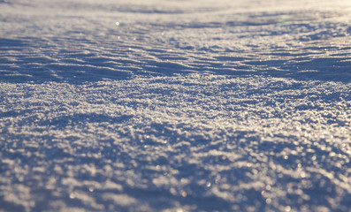 drifts of white snow