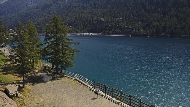 Lake of Ceresole, Gran Paradiso National Park - Time lapse. Turin. Italy