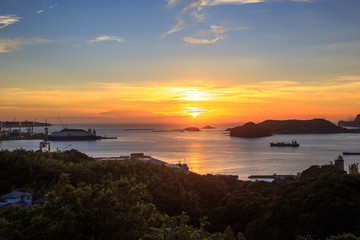 Fototapeta na wymiar 長崎の夕陽