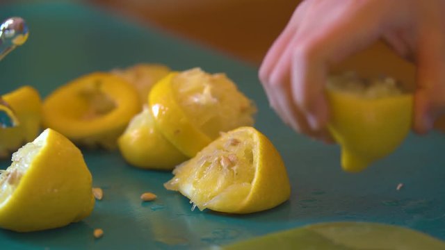 Discarded Lemon Halves Used to make Lemonade