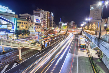 Fototapeta na wymiar 長崎駅前の夜景