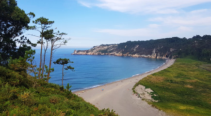 Landscape of Barayo beach near Puerto de Vega - Asturias, Spain