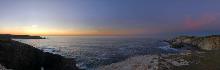 Panoramic view of Cabo Blanco in the Cantabrian Coast, Asturias - Spain
