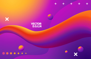 Liquid color background design. Fluid gradient shapes composition. Futuristic design posters