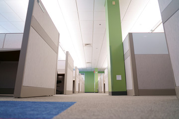 cubicles inside office building, place of work