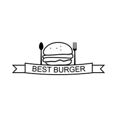burger logo template
