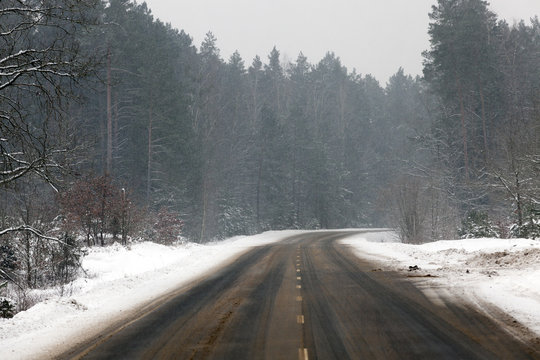 Road under the snow