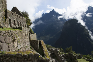 Fototapeta na wymiar Machu Picchu, a Peruvian Historical Sanctuary in 1981 and a UNESCO World Heritage Site in 1983.