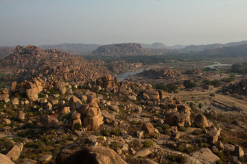 Hampi’s boulder strewn landscape is one of the oldest exposed surfaces on earth.