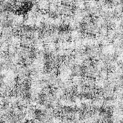 Black white seamless grunge background. Abstract texture of spots, dust, chips, cracks. Vintage pattern of old dirty surface