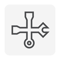 Obraz premium wrench icon black