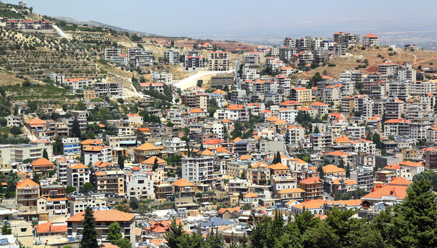 The town of Zahle in the Beqaa, Lebanon