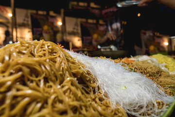 Typical noodles from Thailand. Thai street food