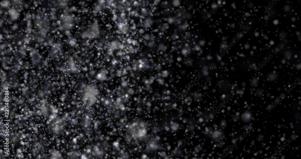 Canvas Prints snowfall on a black background