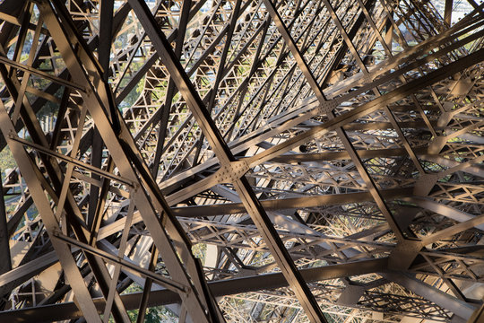 Eiffel Tower structure closeup