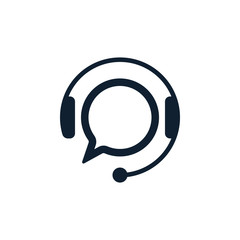 Support with speech bubble icon