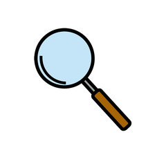 magnifier icon. vector illustration