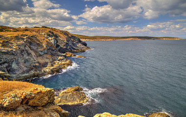 Beautiful landscape on rocky shore