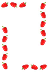 Sweet pepper white background.
