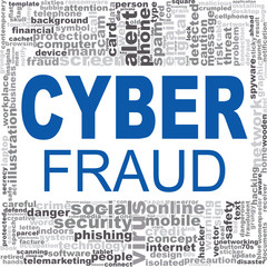 Cyber fraud word cloud