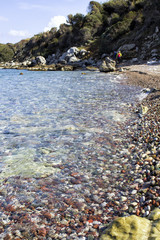 Beautiful landscape of a coast in Datca