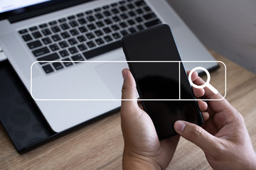 businessman using Searching Browsing Internet internet of things (IoT)