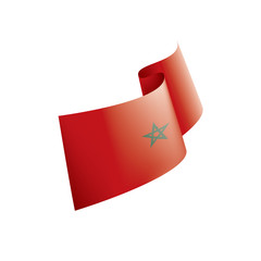 Morocco flag, vector illustration on a white background