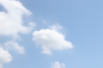 青空に浮かぶフワフワな雲