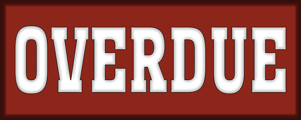 overdue red logo banner stamp