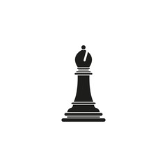 Bishop of chess icon black toy success
