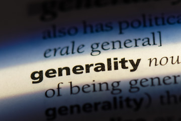  generality