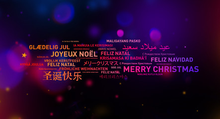 Obraz premium Merry Christmas card from the world