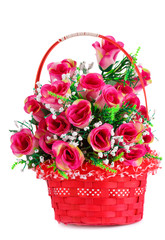 Roses in basket