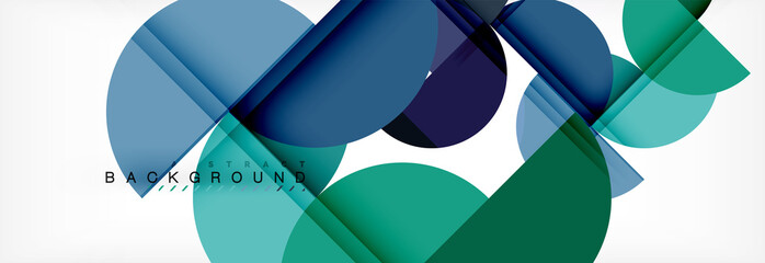 Circle abstract background, geometric illustration