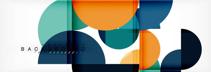 Obraz premium Semi circle abstract background, modern geometric pattern design. Business or technology presentation design template, brochure or flyer pattern, or geometric web banner