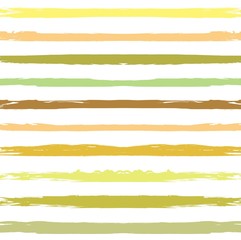 Green and yellow color seamless pattern from long textured smears on a white background