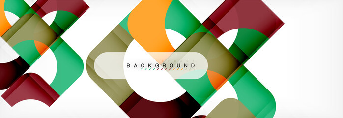 Geometric squares abstract banner. Vector illustration for business brochure or flyer, presentation and web design layout